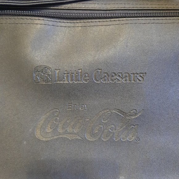 Coca-Cola Little Caesar's Pizza Promotional Leather Laptop Satchell Shoulder Bag - Picture 2 of 9